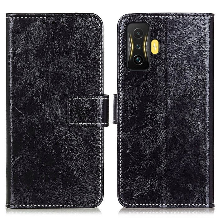 Estuche para teléfono de cuero con textura retro Crazy Horse, For OPPO Realme GT2 Pro, For Xiaomi Poco F4 GT 5G