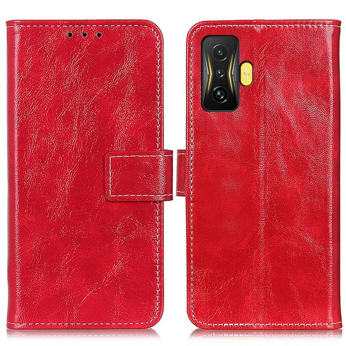 Estuche para teléfono de cuero con textura retro Crazy Horse, For OPPO Realme GT2 Pro, For Xiaomi Poco F4 GT 5G