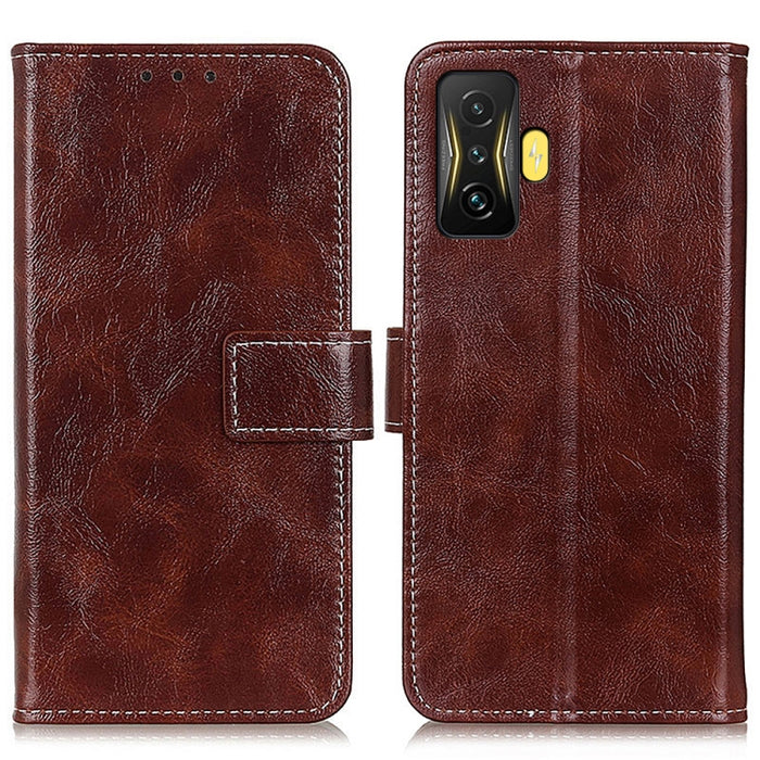 Estuche para teléfono de cuero con textura retro Crazy Horse, For OPPO Realme GT2 Pro, For Xiaomi Poco F4 GT 5G