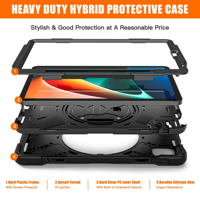 Funda de silicona + PC para tableta, For Xiaomi Pad 5 / Pad 5 Pro