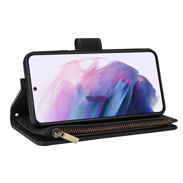 Estuche para teléfono de cuero con cremallera esmerilada multifuncional, For Samsung Galaxy S22+ 5G, For Samsung Galaxy A03s 166.5mm, For Samsung Galaxy A13 5G, For Samsung Galaxy A33 5G, For Samsung Galaxy A53 5G, For Xiaomi Redmi Note 11 Pro China   ...
