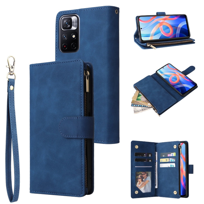 Estuche para teléfono de cuero con cremallera esmerilada multifuncional, For Samsung Galaxy S22+ 5G, For Samsung Galaxy A03s 166.5mm, For Samsung Galaxy A13 5G, For Samsung Galaxy A33 5G, For Samsung Galaxy A53 5G, For Xiaomi Redmi Note 11 Pro China   ...