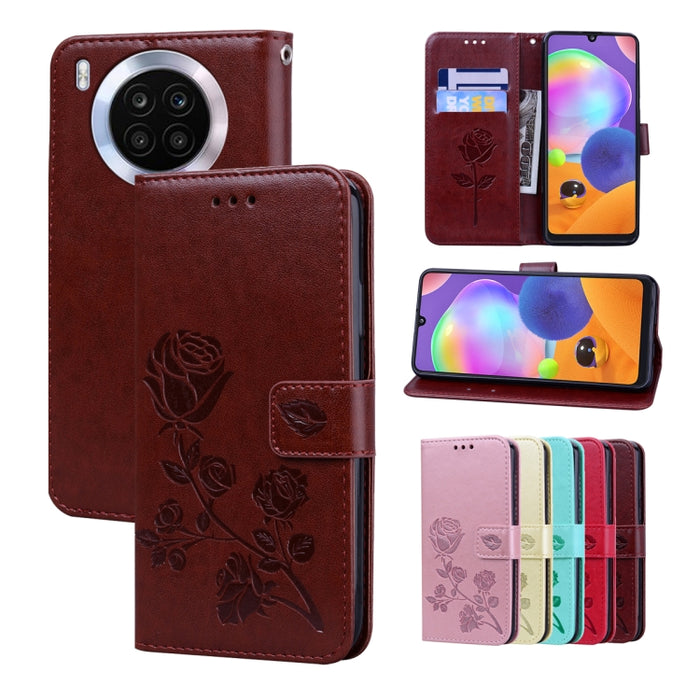 Estuche para teléfono de cuero en relieve Rose, For Xiaomi Redmi 10C, For Huawei nova 8i, For Huawei nova 9, For Honor X8, For Samsung Galaxy A13 4G, For Samsung Galaxy A23