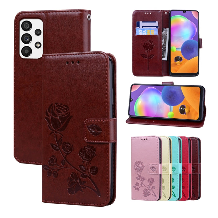 Estuche para teléfono de cuero en relieve Rose, For Xiaomi Redmi 10C, For Huawei nova 8i, For Huawei nova 9, For Honor X8, For Samsung Galaxy A13 4G, For Samsung Galaxy A23