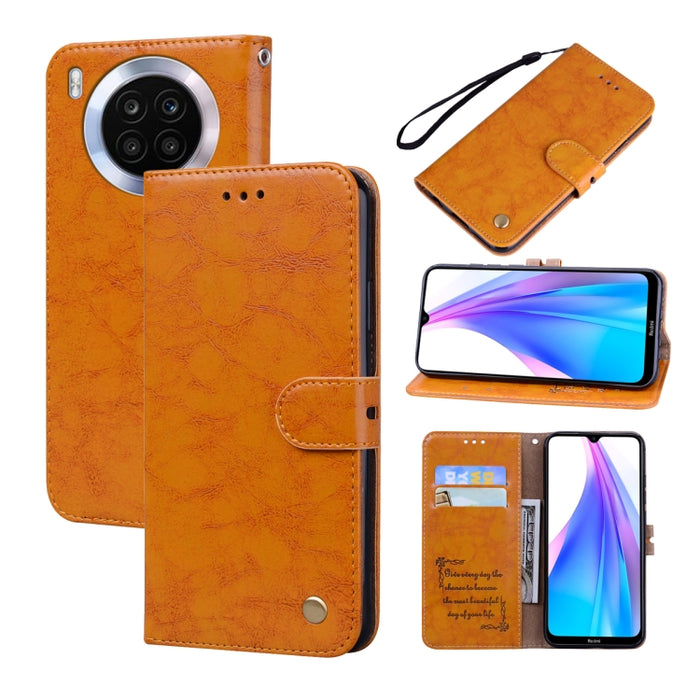 Estuche para teléfono de cuero con textura de cera de aceite, For Xiaomi Redmi 10C, For Huawei nova 8i, For Huawei nova 9, For Honor X8 / X30i, For Samsung Galaxy A13 4G, For Samsung Galaxy A23 / M23 / F23