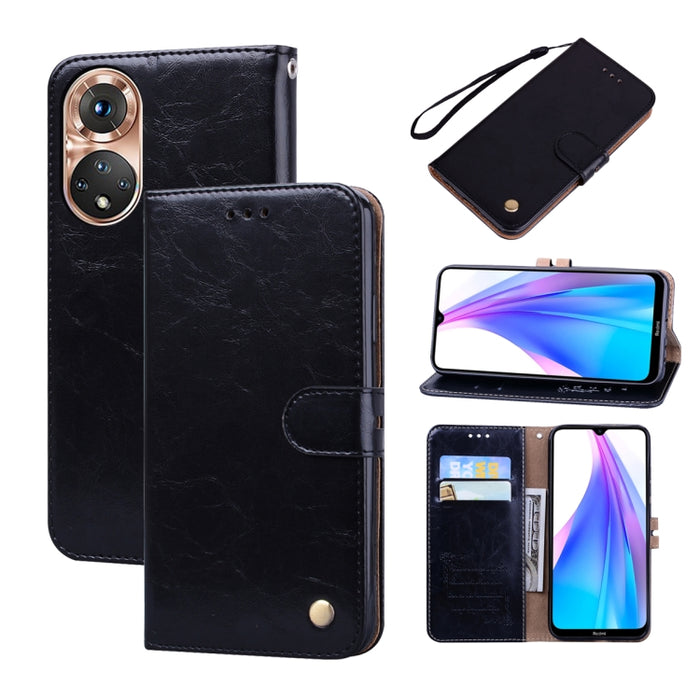 Estuche para teléfono de cuero con textura de cera de aceite, For Xiaomi Redmi 10C, For Huawei nova 8i, For Huawei nova 9, For Honor X8 / X30i, For Samsung Galaxy A13 4G, For Samsung Galaxy A23 / M23 / F23