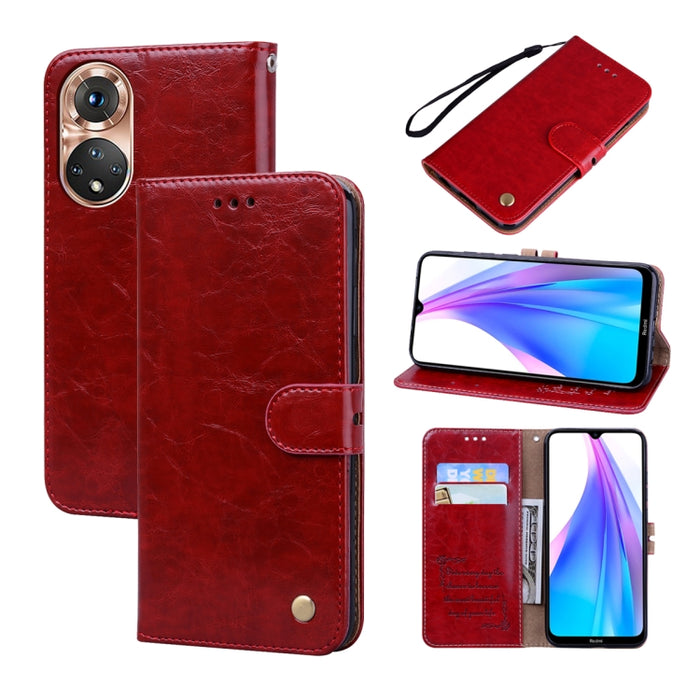 Estuche para teléfono de cuero con textura de cera de aceite, For Xiaomi Redmi 10C, For Huawei nova 8i, For Huawei nova 9, For Honor X8 / X30i, For Samsung Galaxy A13 4G, For Samsung Galaxy A23 / M23 / F23