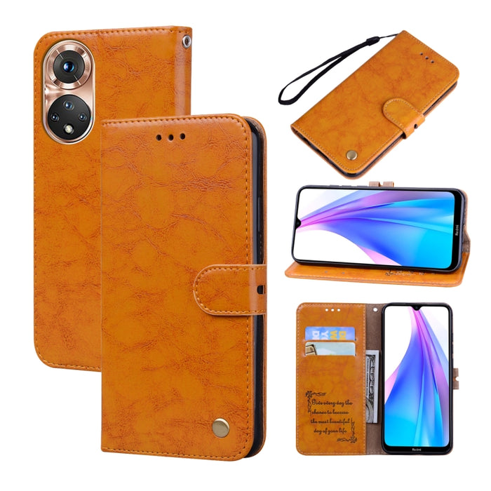 Estuche para teléfono de cuero con textura de cera de aceite, For Xiaomi Redmi 10C, For Huawei nova 8i, For Huawei nova 9, For Honor X8 / X30i, For Samsung Galaxy A13 4G, For Samsung Galaxy A23 / M23 / F23