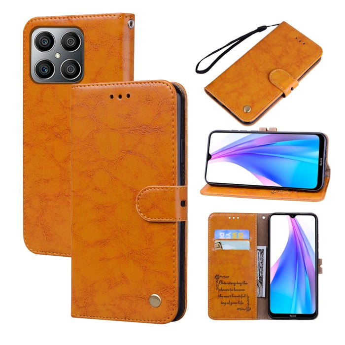 Estuche para teléfono de cuero con textura de cera de aceite, For Xiaomi Redmi 10C, For Huawei nova 8i, For Huawei nova 9, For Honor X8 / X30i, For Samsung Galaxy A13 4G, For Samsung Galaxy A23 / M23 / F23