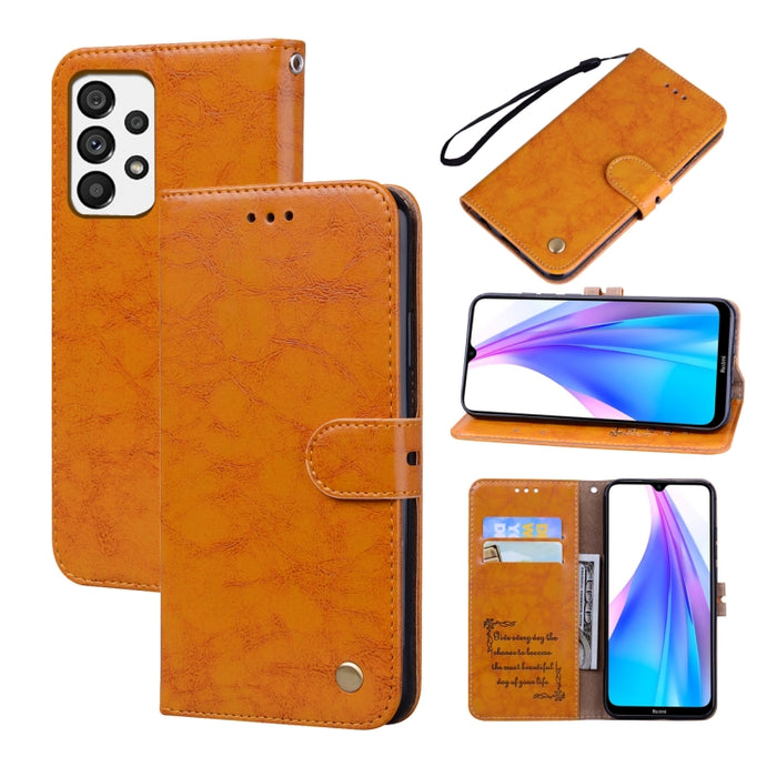 Estuche para teléfono de cuero con textura de cera de aceite, For Xiaomi Redmi 10C, For Huawei nova 8i, For Huawei nova 9, For Honor X8 / X30i, For Samsung Galaxy A13 4G, For Samsung Galaxy A23 / M23 / F23