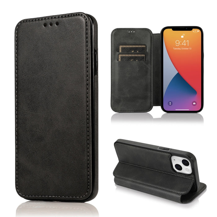 Estuche para teléfono de cuero con succión magnética Knight