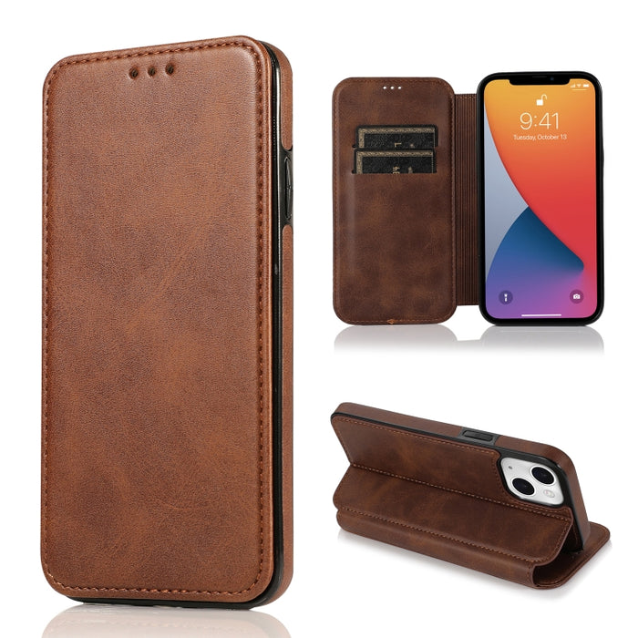 Estuche para teléfono de cuero con succión magnética Knight