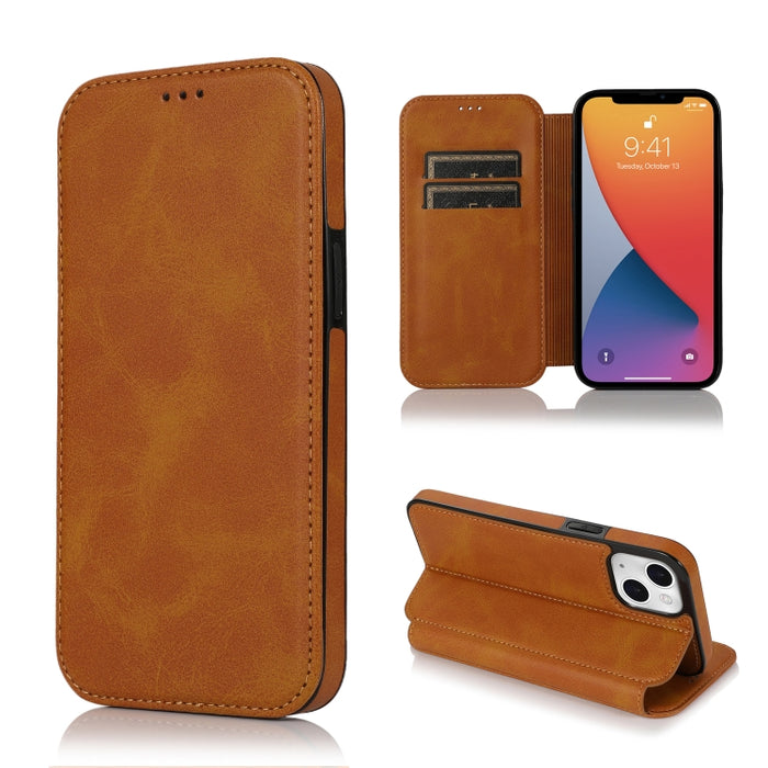 Estuche para teléfono de cuero con succión magnética Knight