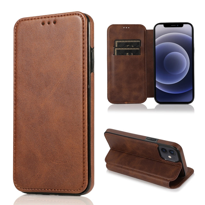 Estuche para teléfono de cuero con succión magnética Knight