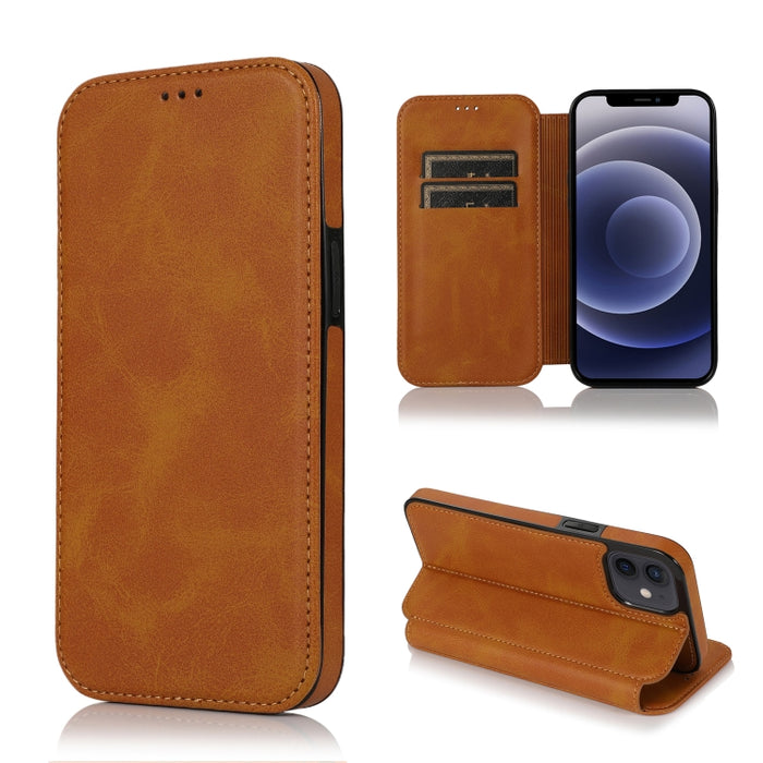 Estuche para teléfono de cuero con succión magnética Knight