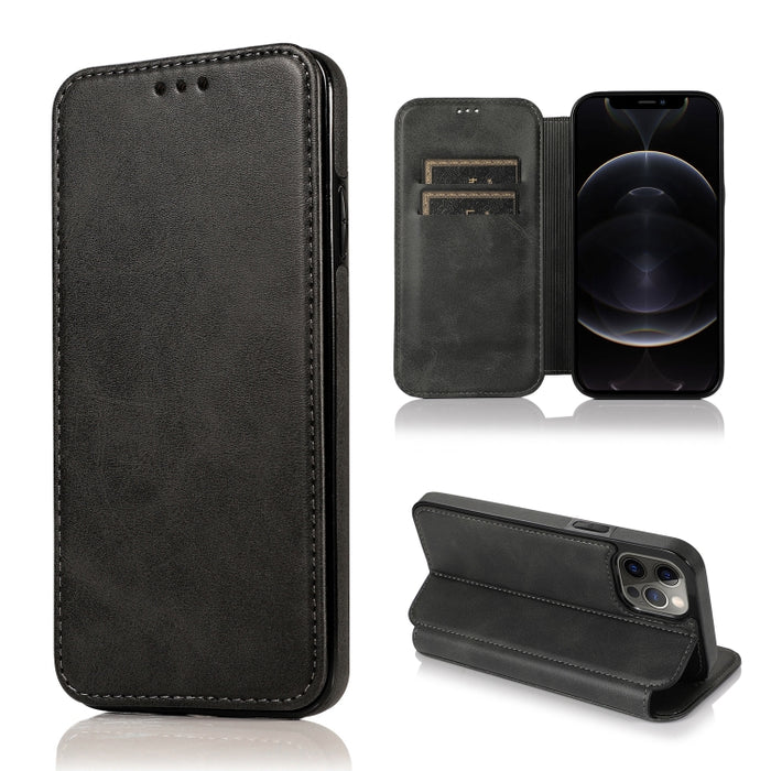 Estuche para teléfono de cuero con succión magnética Knight