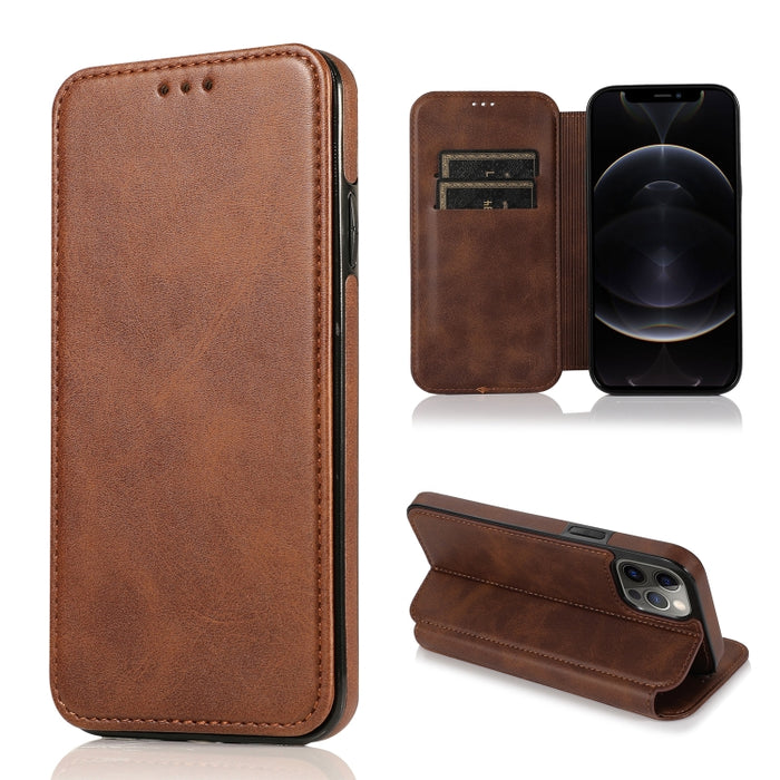 Estuche para teléfono de cuero con succión magnética Knight
