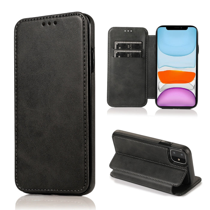 Estuche para teléfono de cuero con succión magnética Knight