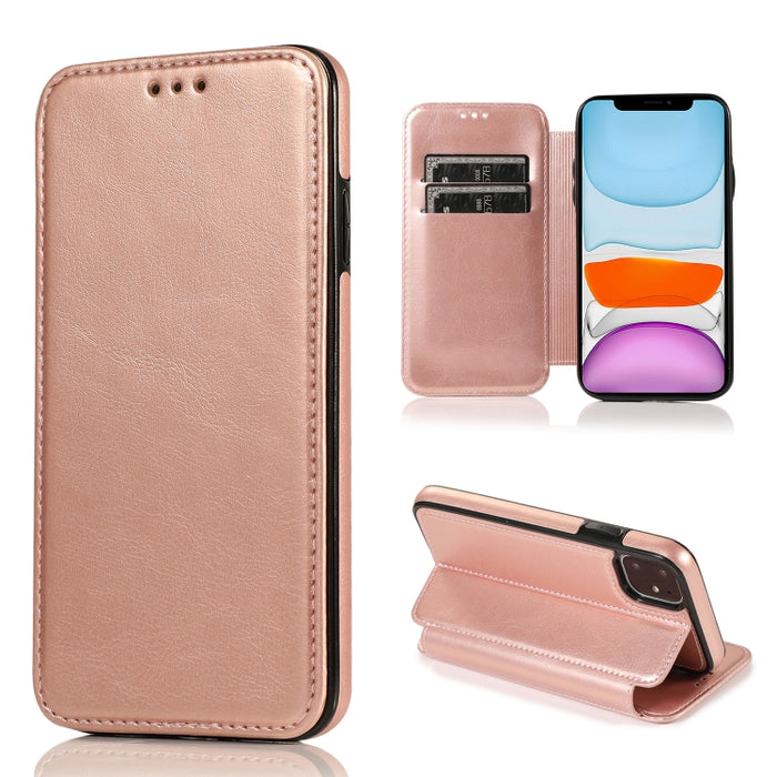 Estuche para teléfono de cuero con succión magnética Knight
