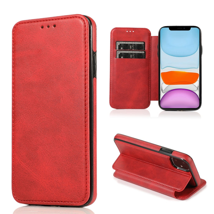 Estuche para teléfono de cuero con succión magnética Knight