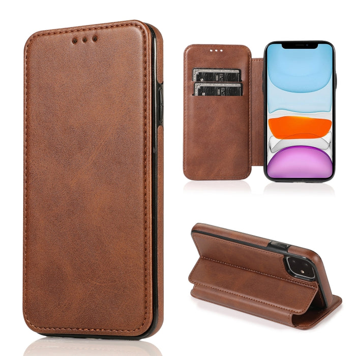Estuche para teléfono de cuero con succión magnética Knight