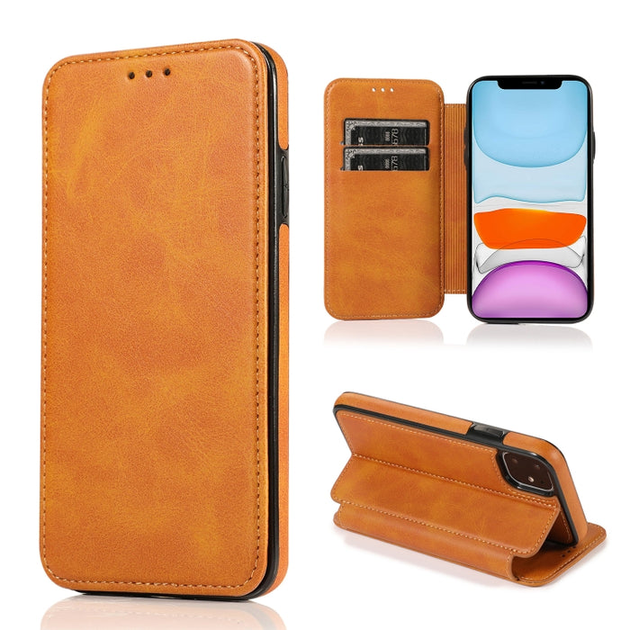 Estuche para teléfono de cuero con succión magnética Knight