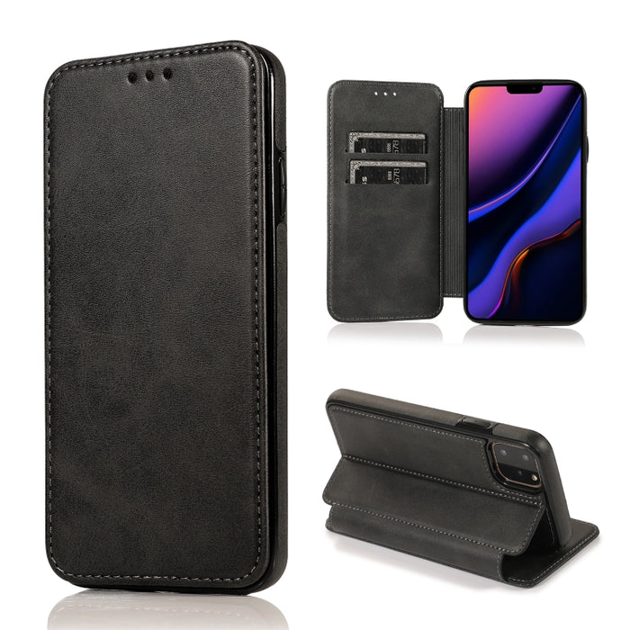 Estuche para teléfono de cuero con succión magnética Knight