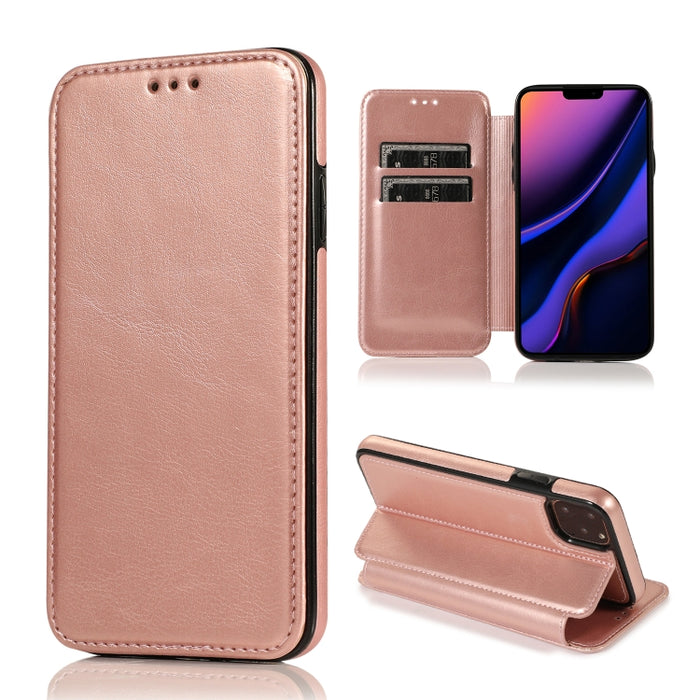 Estuche para teléfono de cuero con succión magnética Knight