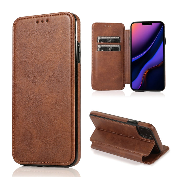 Estuche para teléfono de cuero con succión magnética Knight