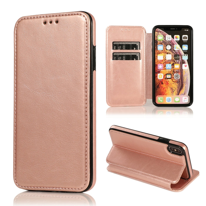 Estuche para teléfono de cuero con succión magnética Knight