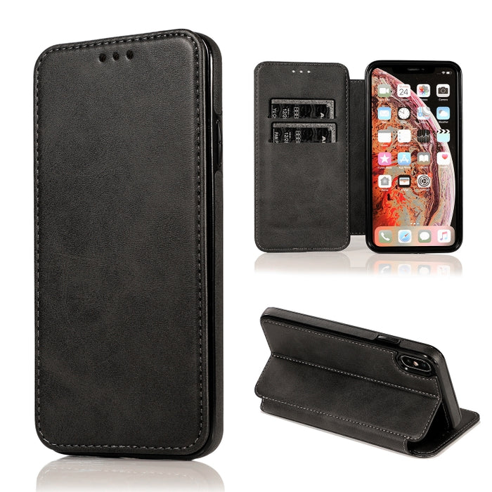 Estuche para teléfono de cuero con succión magnética Knight