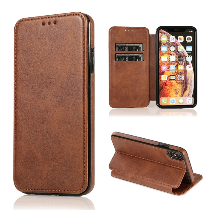 Estuche para teléfono de cuero con succión magnética Knight
