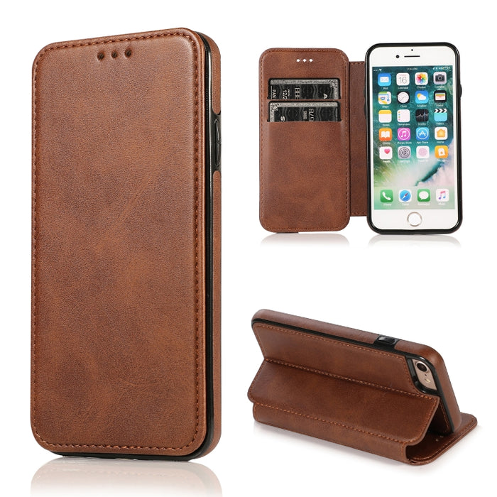 Estuche para teléfono de cuero con succión magnética Knight