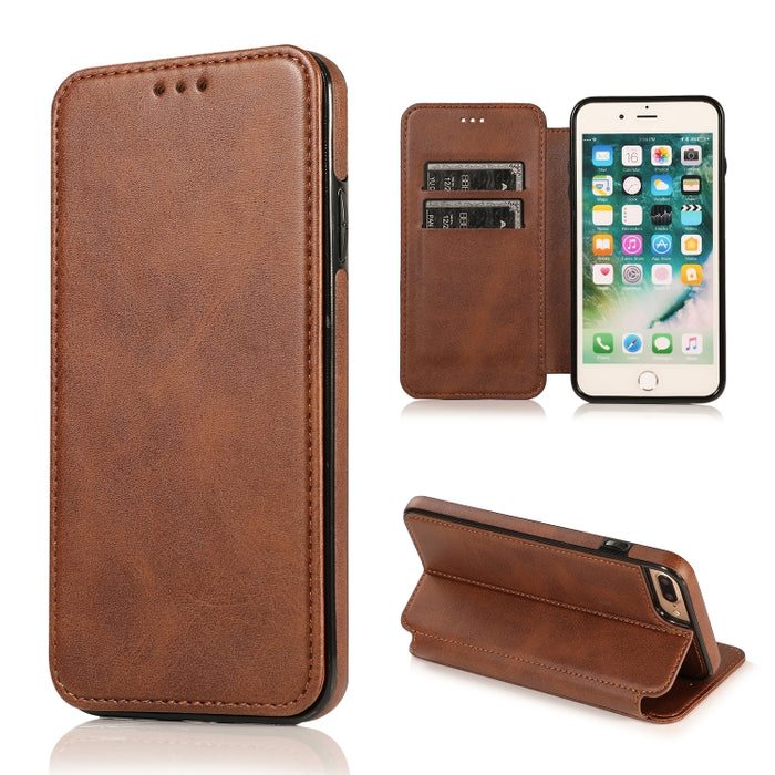 Estuche para teléfono de cuero con succión magnética Knight