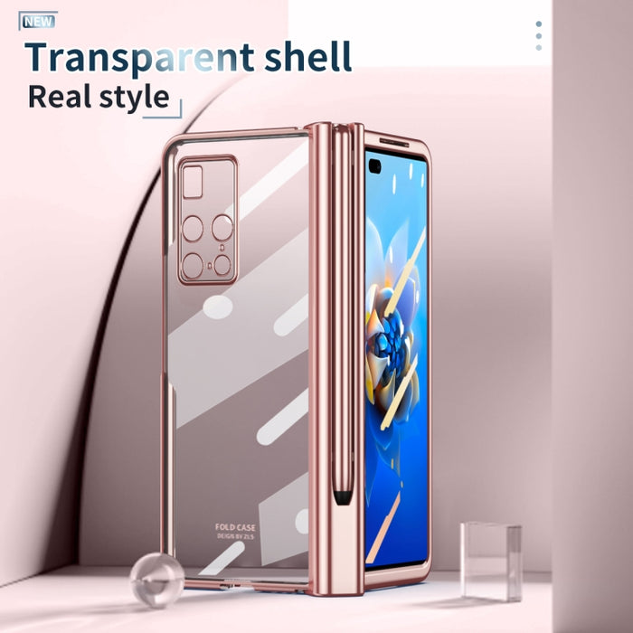 Estuche para teléfono con bisagra de galvanoplastia con lápiz óptico, For Huawei Mate X2, For Honor Magic V, For Samsung Galaxy Z Fold2 5G, For Xiaomi Mi Mix Fold, For Samsung Galaxy Z Fold2 5G with Film