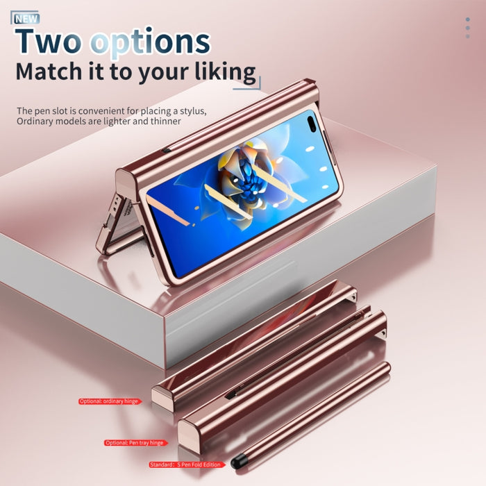 Estuche para teléfono con bisagra de galvanoplastia con lápiz óptico, For Huawei Mate X2, For Honor Magic V, For Samsung Galaxy Z Fold2 5G, For Xiaomi Mi Mix Fold, For Samsung Galaxy Z Fold2 5G with Film