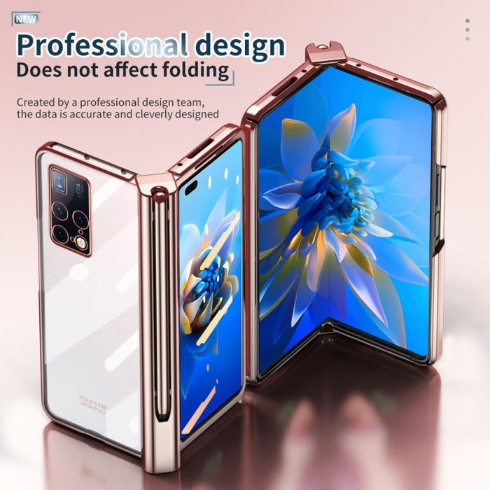 Estuche para teléfono con bisagra de galvanoplastia con lápiz óptico, For Huawei Mate X2, For Honor Magic V, For Samsung Galaxy Z Fold2 5G, For Xiaomi Mi Mix Fold, For Samsung Galaxy Z Fold2 5G with Film