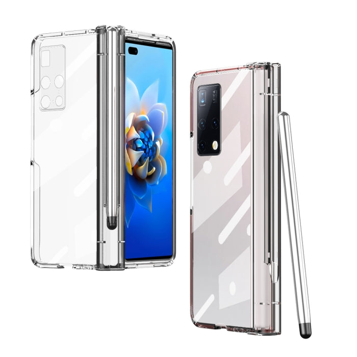 Estuche para teléfono con bisagra de galvanoplastia con lápiz óptico, For Huawei Mate X2, For Honor Magic V, For Samsung Galaxy Z Fold2 5G, For Xiaomi Mi Mix Fold, For Samsung Galaxy Z Fold2 5G with Film