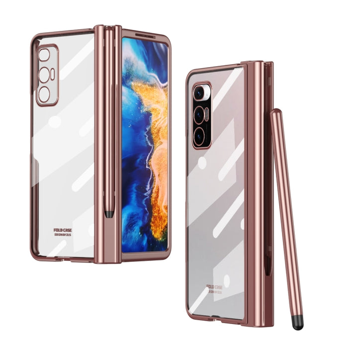 Estuche para teléfono con bisagra de galvanoplastia con lápiz óptico, For Huawei Mate X2, For Honor Magic V, For Samsung Galaxy Z Fold2 5G, For Xiaomi Mi Mix Fold, For Samsung Galaxy Z Fold2 5G with Film