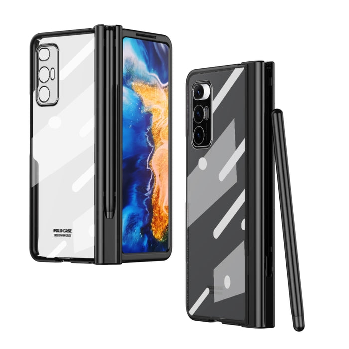 Estuche para teléfono con bisagra de galvanoplastia con lápiz óptico, For Huawei Mate X2, For Honor Magic V, For Samsung Galaxy Z Fold2 5G, For Xiaomi Mi Mix Fold, For Samsung Galaxy Z Fold2 5G with Film