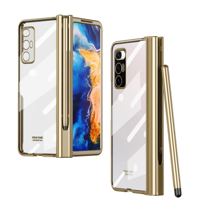Estuche para teléfono con bisagra de galvanoplastia con lápiz óptico, For Huawei Mate X2, For Honor Magic V, For Samsung Galaxy Z Fold2 5G, For Xiaomi Mi Mix Fold, For Samsung Galaxy Z Fold2 5G with Film