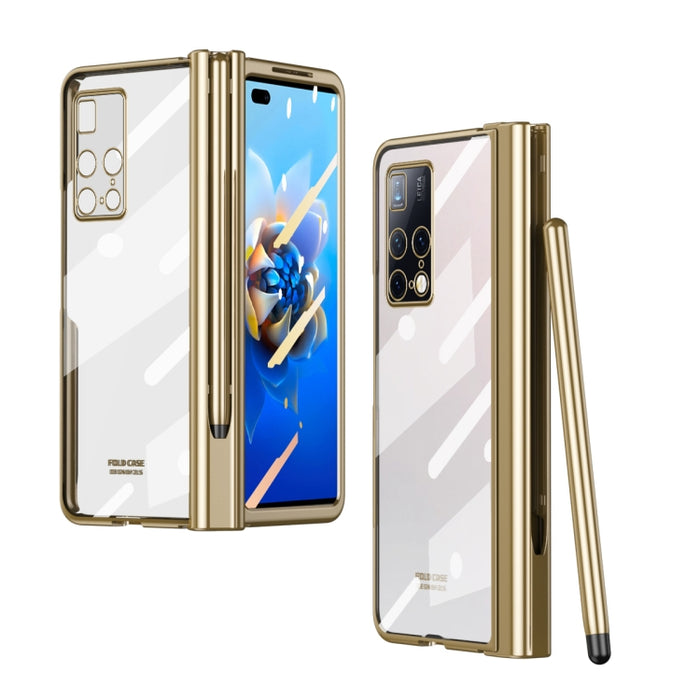Estuche para teléfono con bisagra de galvanoplastia de cuerpo completo con lápiz óptico, For Huawei Mate X2 with Film, For Honor Magic V with Film, For Samsung Galaxy Z Fold2 5G with Film, For Xiaomi Mi Mix Fold with Film, For Samsung Galaxy Z Fold2 5G