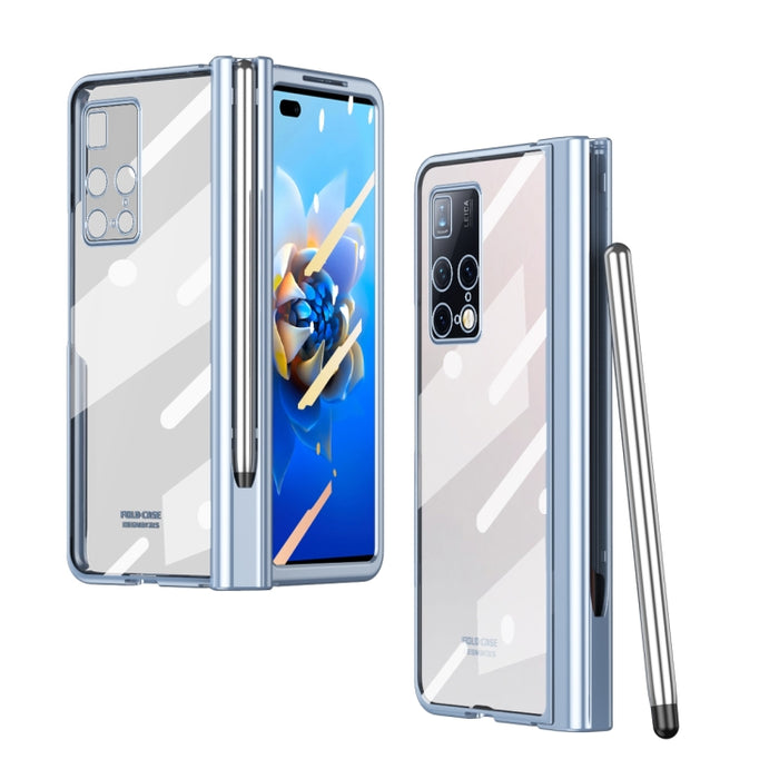 Estuche para teléfono con bisagra de galvanoplastia de cuerpo completo con lápiz óptico, For Huawei Mate X2 with Film, For Honor Magic V with Film, For Samsung Galaxy Z Fold2 5G with Film, For Xiaomi Mi Mix Fold with Film, For Samsung Galaxy Z Fold2 5G