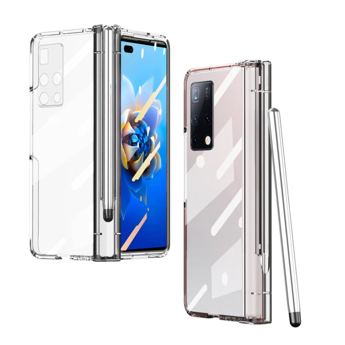 Estuche para teléfono con bisagra de galvanoplastia de cuerpo completo con lápiz óptico, For Huawei Mate X2 with Film, For Honor Magic V with Film, For Samsung Galaxy Z Fold2 5G with Film, For Xiaomi Mi Mix Fold with Film, For Samsung Galaxy Z Fold2 5G