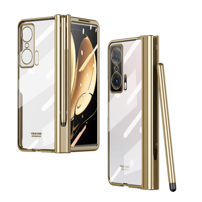 Estuche para teléfono con bisagra de galvanoplastia de cuerpo completo con lápiz óptico, For Huawei Mate X2 with Film, For Honor Magic V with Film, For Samsung Galaxy Z Fold2 5G with Film, For Xiaomi Mi Mix Fold with Film, For Samsung Galaxy Z Fold2 5G