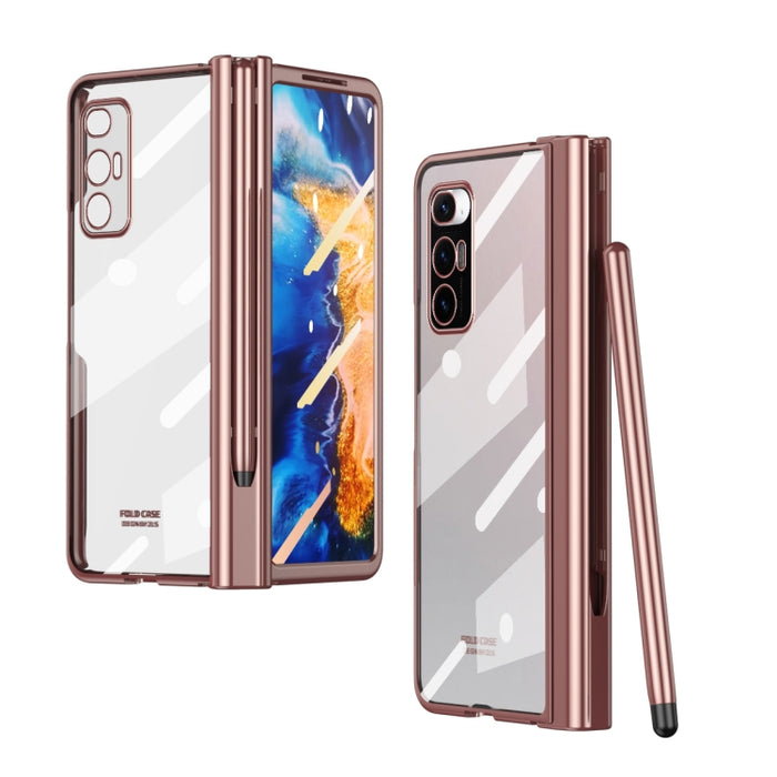 Estuche para teléfono con bisagra de galvanoplastia de cuerpo completo con lápiz óptico, For Huawei Mate X2 with Film, For Honor Magic V with Film, For Samsung Galaxy Z Fold2 5G with Film, For Xiaomi Mi Mix Fold with Film, For Samsung Galaxy Z Fold2 5G