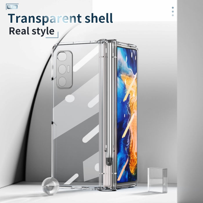 Estuche para teléfono con bisagra de galvanoplastia de cuerpo completo con lápiz óptico, For Huawei Mate X2 with Film, For Honor Magic V with Film, For Samsung Galaxy Z Fold2 5G with Film, For Xiaomi Mi Mix Fold with Film, For Samsung Galaxy Z Fold2 5G
