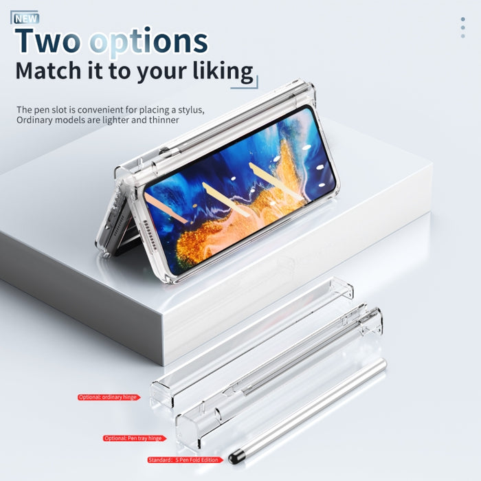 Estuche para teléfono con bisagra de galvanoplastia de cuerpo completo con lápiz óptico, For Huawei Mate X2 with Film, For Honor Magic V with Film, For Samsung Galaxy Z Fold2 5G with Film, For Xiaomi Mi Mix Fold with Film, For Samsung Galaxy Z Fold2 5G