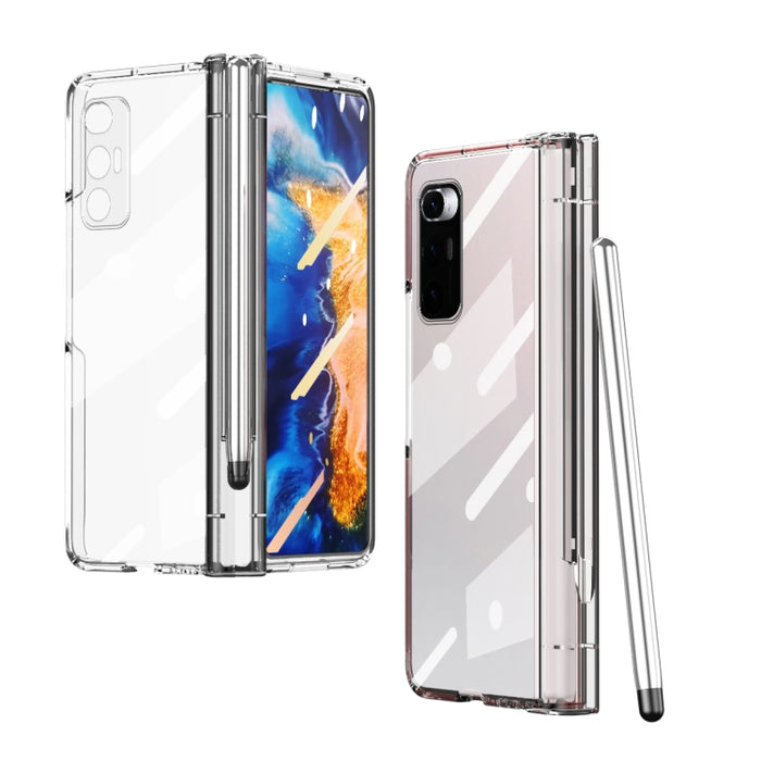 Estuche para teléfono con bisagra de galvanoplastia de cuerpo completo con lápiz óptico, For Huawei Mate X2 with Film, For Honor Magic V with Film, For Samsung Galaxy Z Fold2 5G with Film, For Xiaomi Mi Mix Fold with Film, For Samsung Galaxy Z Fold2 5G