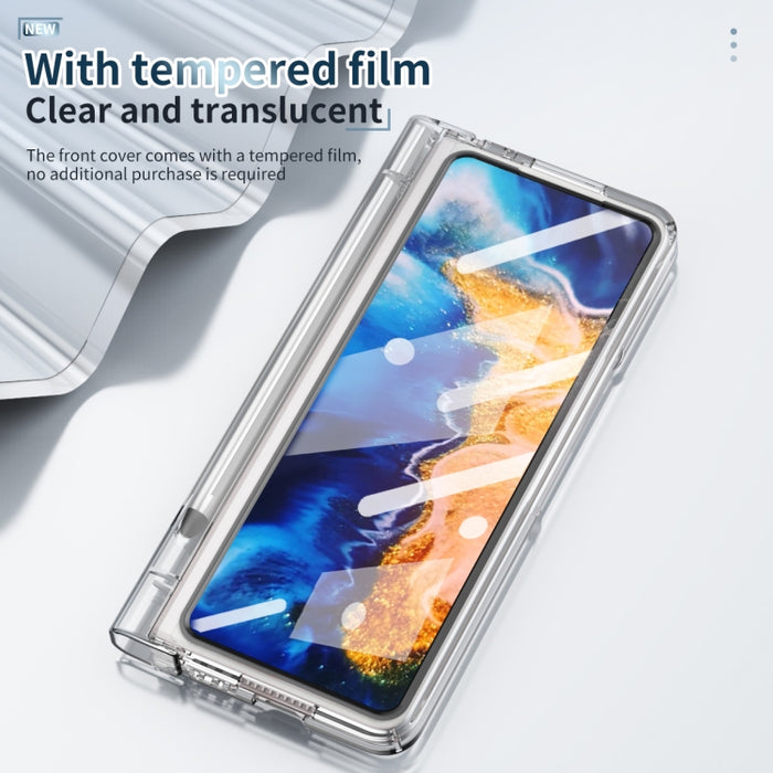Estuche para teléfono con bisagra de galvanoplastia de cuerpo completo con lápiz óptico, For Huawei Mate X2 with Film, For Honor Magic V with Film, For Samsung Galaxy Z Fold2 5G with Film, For Xiaomi Mi Mix Fold with Film, For Samsung Galaxy Z Fold2 5G